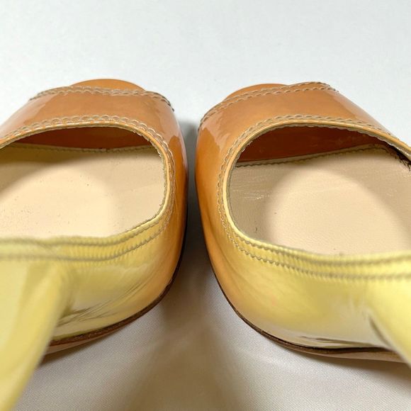 Prada Patent Leather Peep Toe‎ Ombre Pump Heels Womens 39.5 - Picture 9 of 12